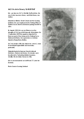 A preview of a PDF biography for Emery, Eric John
